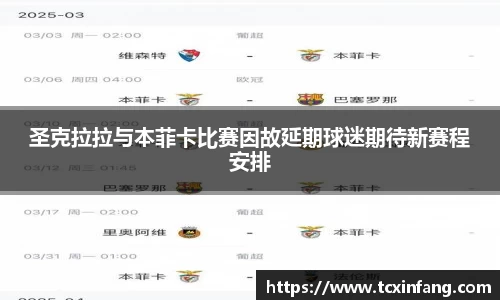 圣克拉拉与本菲卡比赛因故延期球迷期待新赛程安排